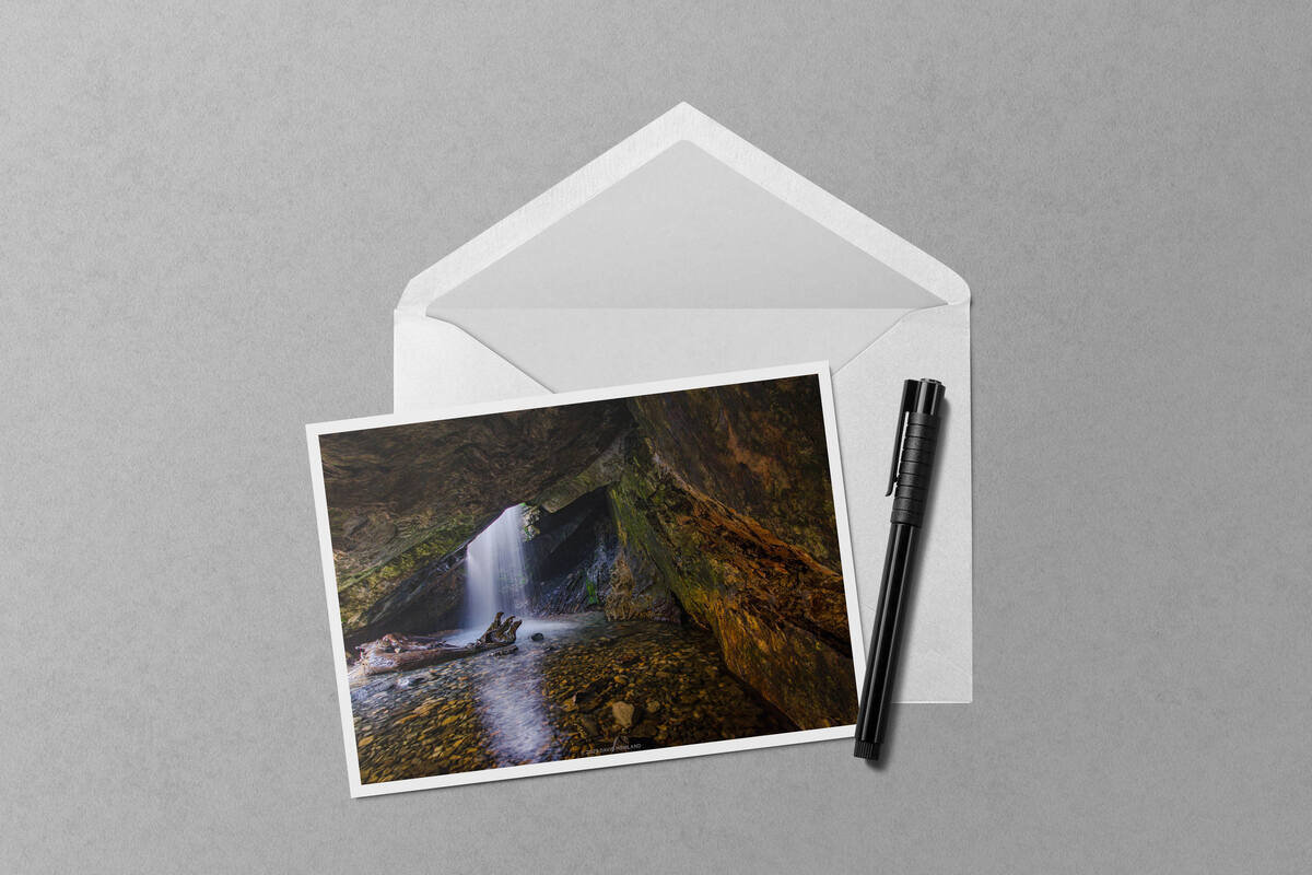 Donut Falls notecard mockup